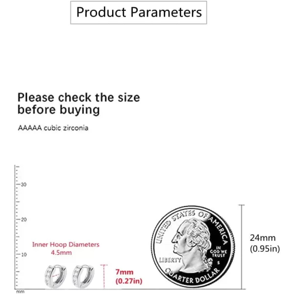 CZ Tiny Small Hoop Earring for Women Teen Girls S925 Sterling Silver Micro Huggie Hoops Upper Hole Ear Cuff Cartilage Hypoallergenic Fashion Mini Crystal Jewelry 45mmCZ Tiny Small Hoop Earring for Women Teen Girls S925 Sterling Silver Micro Huggie Hoops Upper Hole Ear Cuff Cartilage Hypoallergenic Fashion Mini Crystal Jewelry 45mm