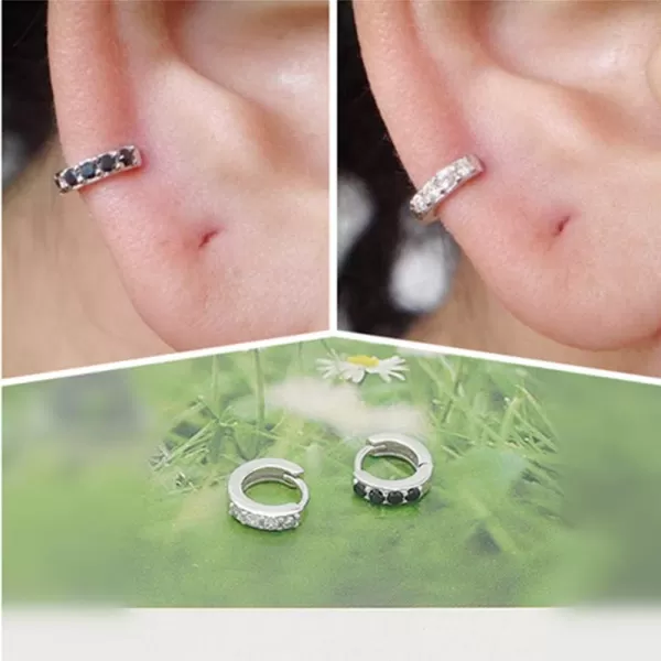 CZ Tiny Small Hoop Earring for Women Teen Girls S925 Sterling Silver Micro Huggie Hoops Upper Hole Ear Cuff Cartilage Hypoallergenic Fashion Mini Crystal Jewelry 45mmCZ Tiny Small Hoop Earring for Women Teen Girls S925 Sterling Silver Micro Huggie Hoops Upper Hole Ear Cuff Cartilage Hypoallergenic Fashion Mini Crystal Jewelry 45mm