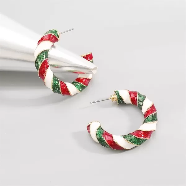Candy Tube Hoop Earrings for Women Girls Red Green Stripe Chunky Big Christmas Festival Ornament Statement Open Huggie Hoops Dangle Stud Earring Hypoallergenic Thanksgiving Easter Dress AccessoriesCandy Tube Hoop Earrings for Women Girls Red Green Stripe Chunky Big Christmas Festival Ornament Statement Open Huggie Hoops Dangle Stud Earring Hypoallergenic Thanksgiving Easter Dress Accessories