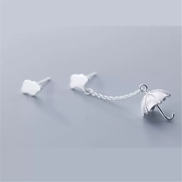 Cute Cloud Umbrella Sterling Silver Small Stud Earrings for Women Teen Girls Hypoallergenic Nickel Free for Piercing Ear Huggie Asymmetrical Dangle Studs Earring Personalized Unique JewelryCute Cloud Umbrella Sterling Silver Small Stud Earrings for Women Teen Girls Hypoallergenic Nickel Free for Piercing Ear Huggie Asymmetrical Dangle Studs Earring Personalized Unique Jewelry