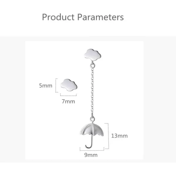 Cute Cloud Umbrella Sterling Silver Small Stud Earrings for Women Teen Girls Hypoallergenic Nickel Free for Piercing Ear Huggie Asymmetrical Dangle Studs Earring Personalized Unique JewelryCute Cloud Umbrella Sterling Silver Small Stud Earrings for Women Teen Girls Hypoallergenic Nickel Free for Piercing Ear Huggie Asymmetrical Dangle Studs Earring Personalized Unique Jewelry