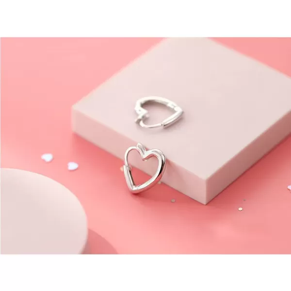 Dainty Love Heart Shaped Small Hoop Sleeper Earrings for Women Teen Girls 925 Sterling Silver 14K Daith Heart Cartilage Tragus Cute Minimalist Hoops Jewelry Gifts Mom Friend BridemaidDainty Love Heart Shaped Small Hoop Sleeper Earrings for Women Teen Girls 925 Sterling Silver 14K Daith Heart Cartilage Tragus Cute Minimalist Hoops Jewelry Gifts Mom Friend Bridemaid