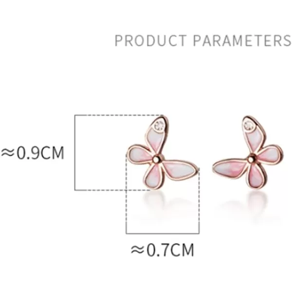 Dainty Small Butterfly Earrings for Women Girls 925 Sterling Silver 14K Rose Gold Plated Cubic Zirconia Crystal Pink Enamel Animal Insect Stud Cartilage Hypoallergenic Post Pin Jewelry GiftsDainty Small Butterfly Earrings for Women Girls 925 Sterling Silver 14K Rose Gold Plated Cubic Zirconia Crystal Pink Enamel Animal Insect Stud Cartilage Hypoallergenic Post Pin Jewelry Gifts