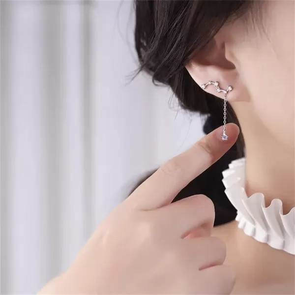 Dainty Star Ear Cuff Crawer Climber Stud Earrings for Women Girls 925 Sterling Silver Cubic Zirconia Big Dipper Tassel Chain Dangle Drop Vine Piercing Hypoallergenic Birthday Wedding Christmas JewelryDainty Star Ear Cuff Crawer Climber Stud Earrings for Women Girls 925 Sterling Silver Cubic Zirconia Big Dipper Tassel Chain Dangle Drop Vine Piercing Hypoallergenic Birthday Wedding Christmas Jewelry