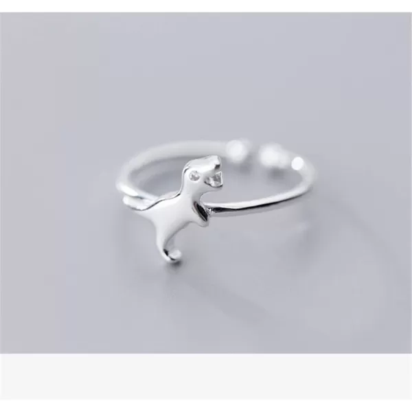 Dinosaur S925 Sterling Silver Ring for Women Girls Men Polished Dragon Animal Expandable Open Finger Rings Adjustable Fashion Unisex Jewelry Christmas Birthday Dainty BFF GiftsDinosaur S925 Sterling Silver Ring for Women Girls Men Polished Dragon Animal Expandable Open Finger Rings Adjustable Fashion Unisex Jewelry Christmas Birthday Dainty BFF Gifts