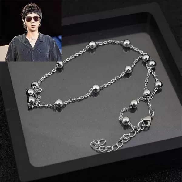 Dtja 5mm Ball Bead Necklace Stainless Steel Choker Pendant Necklaces for Women Girls Vintage Beaded Link Chain Adjustable Fashion Punk Simple Jewelry 1719 InchesDtja 5mm Ball Bead Necklace Stainless Steel Choker Pendant Necklaces for Women Girls Vintage Beaded Link Chain Adjustable Fashion Punk Simple Jewelry 1719 Inches