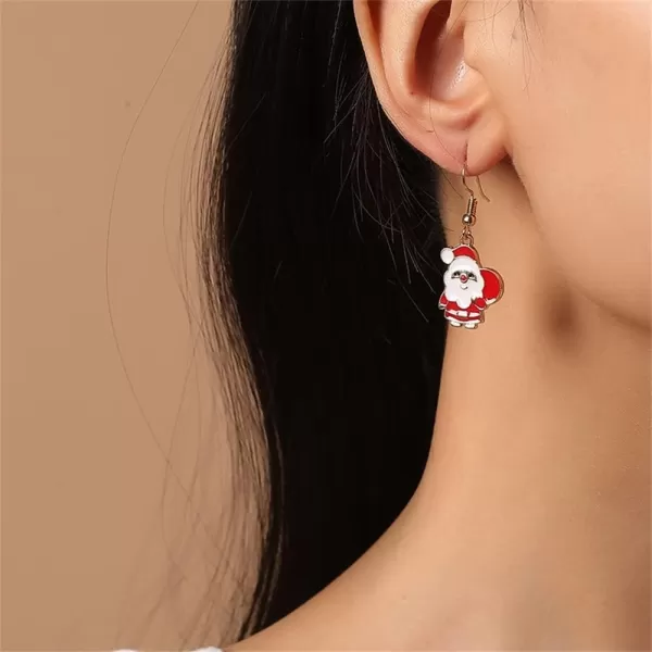Dtja 5pcs Christmas Jewelry Set for Women Girls Cute Red Enamel Santa Claus Earrings Adjustable Ring Pendant Necklace Gold Plated Link Chain Lovely Gifts for Holiday FestivalDtja 5pcs Christmas Jewelry Set for Women Girls Cute Red Enamel Santa Claus Earrings Adjustable Ring Pendant Necklace Gold Plated Link Chain Lovely Gifts for Holiday Festival