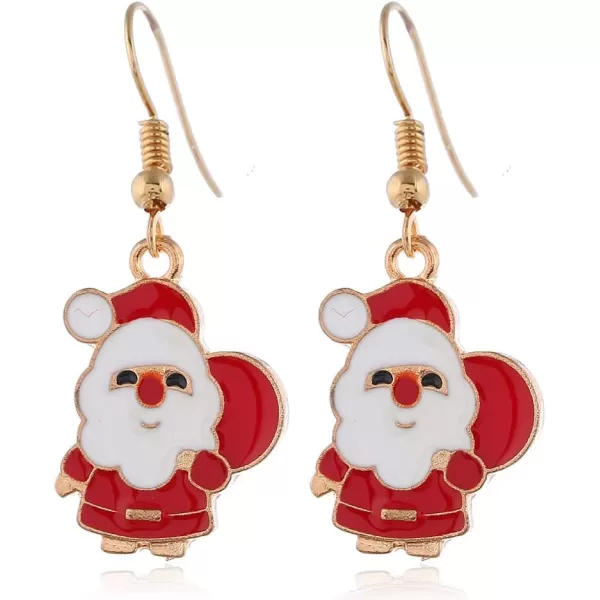 Dtja 5pcs Christmas Jewelry Set for Women Girls Cute Red Enamel Santa Claus Earrings Adjustable Ring Pendant Necklace Gold Plated Link Chain Lovely Gifts for Holiday FestivalDtja 5pcs Christmas Jewelry Set for Women Girls Cute Red Enamel Santa Claus Earrings Adjustable Ring Pendant Necklace Gold Plated Link Chain Lovely Gifts for Holiday Festival