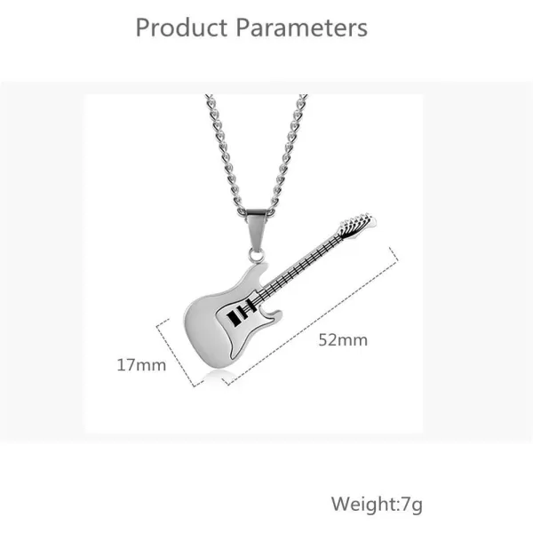 Dtja Punk Guitar Pendant Stainless Steel Necklace for Men Women Girls Personalized RampB Rock Electronic Musical Charm Chain 24 inches Fashion Vintage Jewelry Gift for Musician LoverDtja Punk Guitar Pendant Stainless Steel Necklace for Men Women Girls Personalized RampB Rock Electronic Musical Charm Chain 24 inches Fashion Vintage Jewelry Gift for Musician Lover