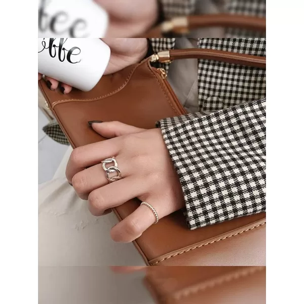 Dtja Silver Wide Open Band Ring for Women Girls Statement Cuban Link Chain Adjustable Punk Hip Hop Motorcycle Rings Comfort Fit Fashion Vintage JewelryDtja Silver Wide Open Band Ring for Women Girls Statement Cuban Link Chain Adjustable Punk Hip Hop Motorcycle Rings Comfort Fit Fashion Vintage Jewelry