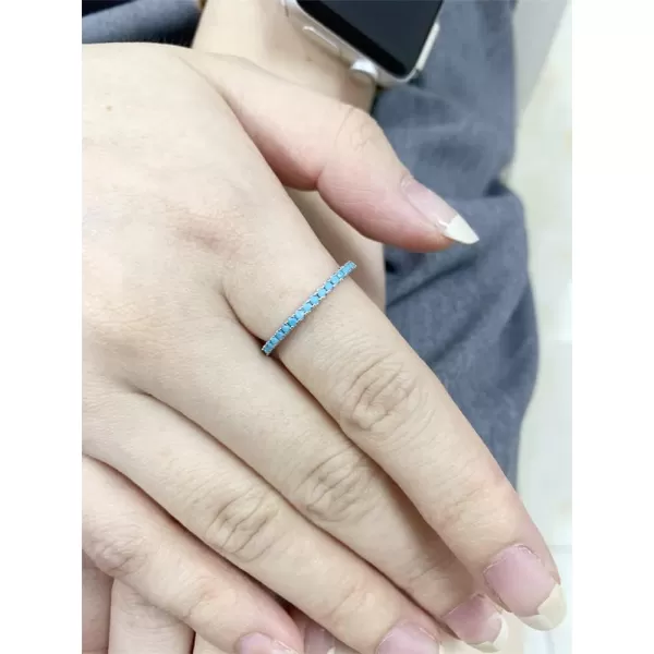 Dtja Turquoise Stackable Ring for Women Girls Boho Blue Stone Stacking Statement Knuckle Band Rings Comfort Fit Simple Retro Wedding Promise Christmas Birthday Jewelry Gift9
