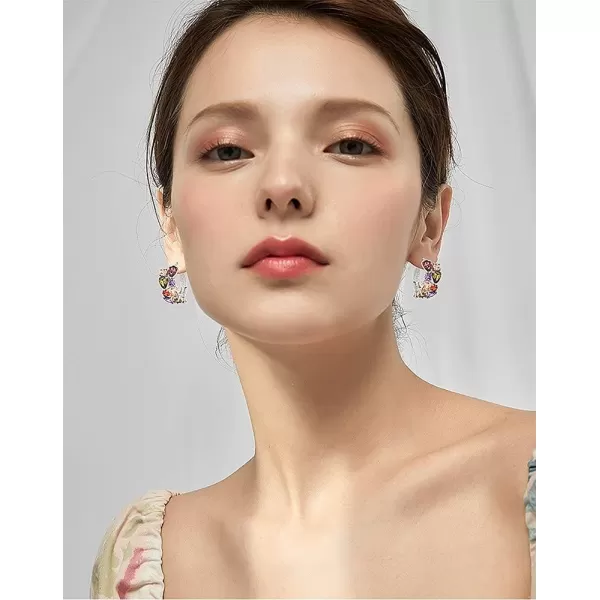 Huggie Austrian Crystal Hoop Earrings AAA Cubic Zirconia Lever Back Earring for Women Girls Silver Plated Crystal Teardrop Leaf Cluster Elegant Wedding Birthday Party Jewelry Gift ColorfulHuggie Austrian Crystal Hoop Earrings AAA Cubic Zirconia Lever Back Earring for Women Girls Silver Plated Crystal Teardrop Leaf Cluster Elegant Wedding Birthday Party Jewelry Gift Colorful