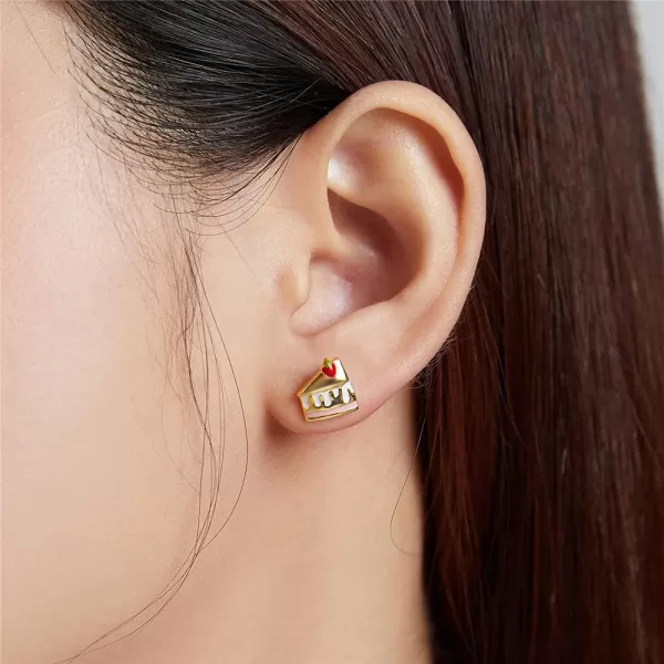 Hypoallergenic Cute Dessert Food Stud Earrings Sterling Silver Earring for Women Girls Preteens 14K Gold Plated Small Sweet Treats Studs Cartilage Creative Ear Piercing Post Nickel Free Y2K JewelryHypoallergenic Cute Dessert Food Stud Earrings Sterling Silver Earring for Women Girls Preteens 14K Gold Plated Small Sweet Treats Studs Cartilage Creative Ear Piercing Post Nickel Free Y2K Jewelry