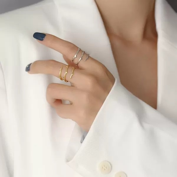Layered Bamboo 925 Sterling Silver Ring for Women Girls Brushed Leaf Tree Branch Expandable Adjustable Open Finger Statement Stacking Rings Comfort Fit Fashion Christmas Thanksgiving Anniversary Jewelry Gift Size 69Layered Bamboo 925 Sterling Silver Ring for Women Girls Brushed Leaf Tree Branch Expandable Adjustable Open Finger Statement Stacking Rings Comfort Fit Fashion Christmas Thanksgiving Anniversary Jewelry Gift Size 69