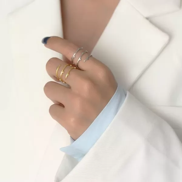 Layered Bamboo 925 Sterling Silver Ring for Women Girls Brushed Leaf Tree Branch Expandable Adjustable Open Finger Statement Stacking Rings Comfort Fit Fashion Christmas Thanksgiving Anniversary Jewelry Gift Size 69Layered Bamboo 925 Sterling Silver Ring for Women Girls Brushed Leaf Tree Branch Expandable Adjustable Open Finger Statement Stacking Rings Comfort Fit Fashion Christmas Thanksgiving Anniversary Jewelry Gift Size 69