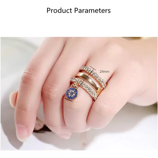 Layered CZ Evil Eye Statement Ring for Women Girl Protection Boho Crystal Gold Plated Open Band Wrap Size 6 Finger Rings Comfort Fit Bohemian Wedding Birthday Cocktail Party JewelryLayered CZ Evil Eye Statement Ring for Women Girl Protection Boho Crystal Gold Plated Open Band Wrap Size 6 Finger Rings Comfort Fit Bohemian Wedding Birthday Cocktail Party Jewelry