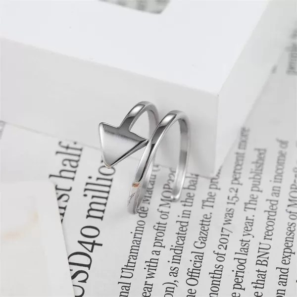 Love Arrow Open Adjustable Ring for Women Girls Stainless Steel Statement Stackable Silvery Polished Double Band Thumb Finger Rings Hypoallergenic Comfort Fit Size 78 Minimalist JewelryLove Arrow Open Adjustable Ring for Women Girls Stainless Steel Statement Stackable Silvery Polished Double Band Thumb Finger Rings Hypoallergenic Comfort Fit Size 78 Minimalist Jewelry