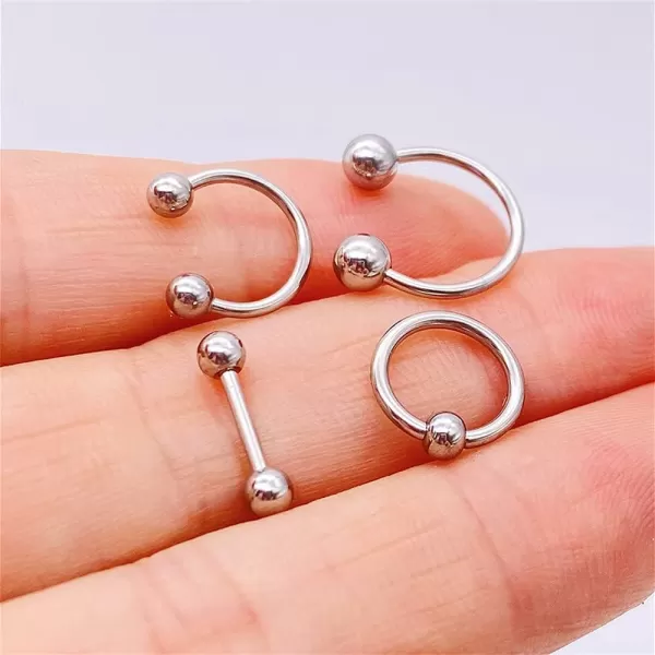Minimalist Ball Jewelry Set 16G Stainless Steel Piercing Nose Ring Septum Hinged Segment Daith Small Hoop for Women Girls Men Hypoallergenic Tiny Barbell Cartilage Conch Tragus Stud Earrings 4 PCSMinimalist Ball Jewelry Set 16G Stainless Steel Piercing Nose Ring Septum Hinged Segment Daith Small Hoop for Women Girls Men Hypoallergenic Tiny Barbell Cartilage Conch Tragus Stud Earrings 4 PCS