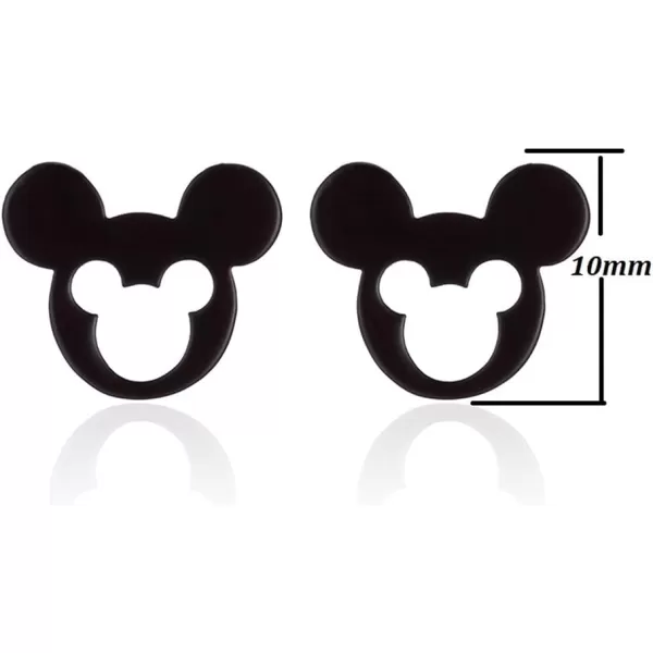 Minimalist Mouse Small Stud Earrings for Women Teen Girls Stainless Steel Hypoallergenic Cute Silhouette Buttton Studs Cartilage Tragus Post Fashion Punk Birthday Christmas Halloween Jewelry Gifts Hollow BlackMinimalist Mouse Small Stud Earrings for Women Teen Girls Stainless Steel Hypoallergenic Cute Silhouette Buttton Studs Cartilage Tragus Post Fashion Punk Birthday Christmas Halloween Jewelry Gifts Hollow Black