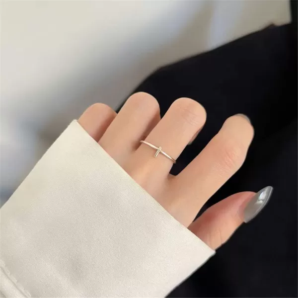 Minimalist Open Band S925 Sterling Silver Rings for Women Girls Men Sideways Cross Faith Promise Expendable Stackable Comfort Fit Knuckle Finger Ring Love Hope Wedding Engatement Gift Silver CrossMinimalist Open Band S925 Sterling Silver Rings for Women Girls Men Sideways Cross Faith Promise Expendable Stackable Comfort Fit Knuckle Finger Ring Love Hope Wedding Engatement Gift Silver Cross