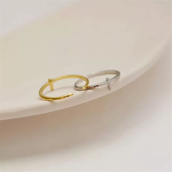 Minimalist Open Band S925 Sterling Silver Rings for Women Girls Men Sideways Cross Faith Promise Expendable Stackable Comfort Fit Knuckle Finger Ring Love Hope Wedding Engatement Gift Silver CrossMinimalist Open Band S925 Sterling Silver Rings for Women Girls Men Sideways Cross Faith Promise Expendable Stackable Comfort Fit Knuckle Finger Ring Love Hope Wedding Engatement Gift Silver Cross