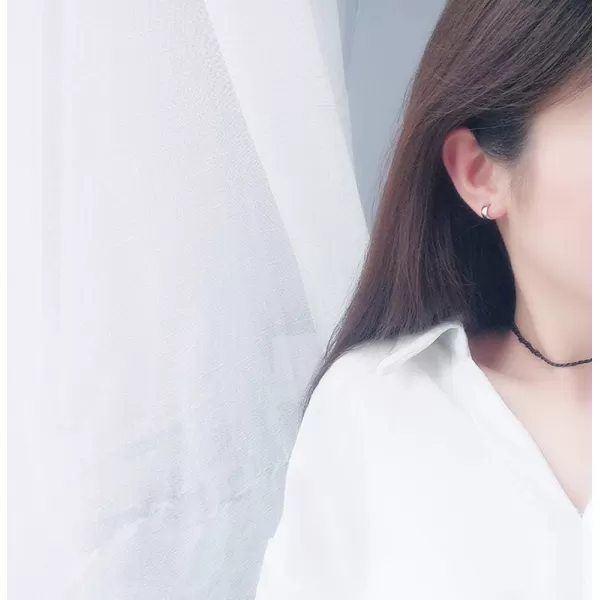 Minimalist Polished Ear Cuff Helix Cartilage Clip on Earring for Women Girls S925 Sterling Silver Small Hoop Wrap Earrings NonPierced Ear Adjustable Unisex JewelrySilver