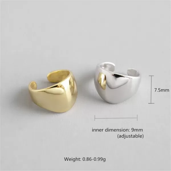 Minimalist Polished Ear Cuff Helix Cartilage Clip on Earring for Women Girls S925 Sterling Silver Small Hoop Wrap Earrings NonPierced Ear Adjustable Unisex JewelrySilver