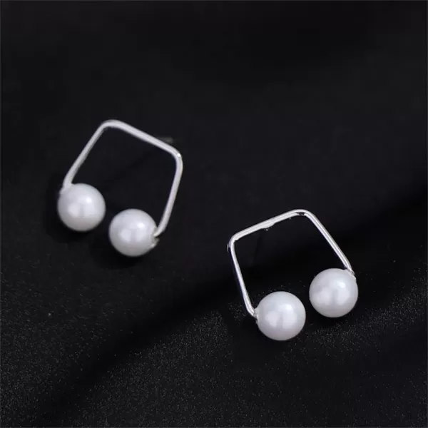 Pearl Rectangle Stud Earrings for Women Girls 925 Sterling Silver 6mm Shell Pearls Dangle Drop Similar Music Note Shaped Hypoallergenic Geometrical Birthday Wedding Jewelry Unique Gifts for Girl FriendPearl Rectangle Stud Earrings for Women Girls 925 Sterling Silver 6mm Shell Pearls Dangle Drop Similar Music Note Shaped Hypoallergenic Geometrical Birthday Wedding Jewelry Unique Gifts for Girl Friend
