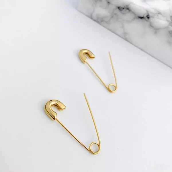 Punk Safety Pin Cartilage for Women Teen Girls Stainless Steel Minimalist Hoop Earrings Personalized Dangle Drop Fashion Hypoallergenic Jewelry Gifts 33mm GoldPunk Safety Pin Cartilage for Women Teen Girls Stainless Steel Minimalist Hoop Earrings Personalized Dangle Drop Fashion Hypoallergenic Jewelry Gifts 33mm Gold