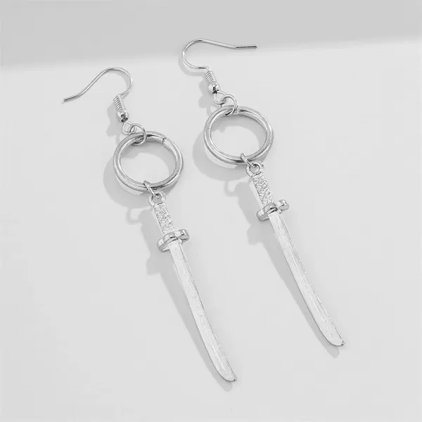 Retro Sword Earrings for Women Girls Men Oxidized Dagger Knift Dangle Drop Hook Stud Hypoallergenic Vintage Punk Jewelry Halloween Cosplay Birthday PartyRetro Sword Earrings for Women Girls Men Oxidized Dagger Knift Dangle Drop Hook Stud Hypoallergenic Vintage Punk Jewelry Halloween Cosplay Birthday Party