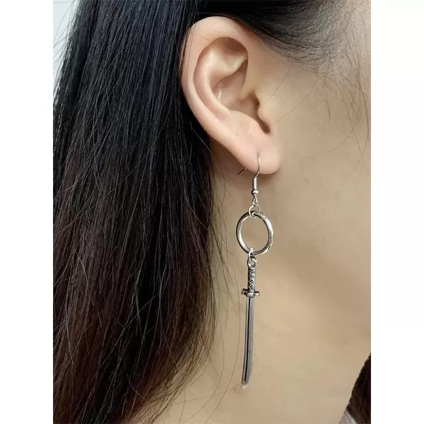 Retro Sword Earrings for Women Girls Men Oxidized Dagger Knift Dangle Drop Hook Stud Hypoallergenic Vintage Punk Jewelry Halloween Cosplay Birthday PartyRetro Sword Earrings for Women Girls Men Oxidized Dagger Knift Dangle Drop Hook Stud Hypoallergenic Vintage Punk Jewelry Halloween Cosplay Birthday Party