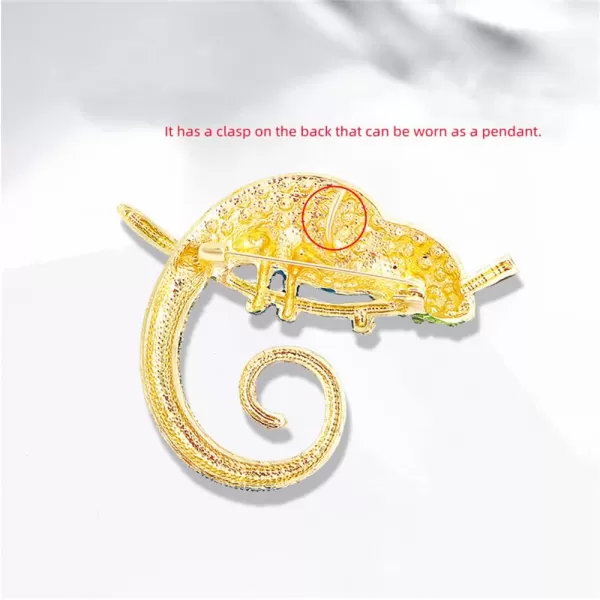Rhinestone Chameleon Brooch Pin for Women Girls Fashion Exquisite Big Green Purple Colorful Crystal Animal Lizard Brooches Lapel Pins Dress Accessories Christmas Halloween Jewelry Unisex GiftRhinestone Chameleon Brooch Pin for Women Girls Fashion Exquisite Big Green Purple Colorful Crystal Animal Lizard Brooches Lapel Pins Dress Accessories Christmas Halloween Jewelry Unisex Gift