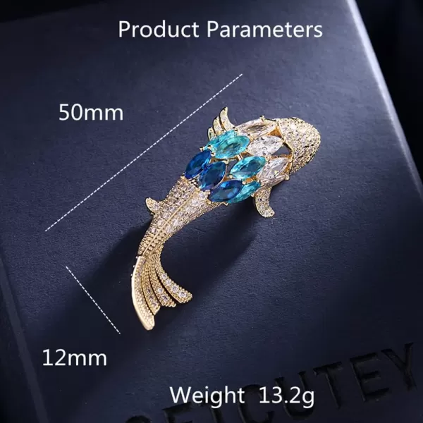 Rhinestone Fish Brooch Pin for Women Men Fashion Crystal Animal Brooches Lapel Pins Gold Tone Lucky Dress Accessories Jewelry Gift Box Wedding Birthday ChristmasRhinestone Fish Brooch Pin for Women Men Fashion Crystal Animal Brooches Lapel Pins Gold Tone Lucky Dress Accessories Jewelry Gift Box Wedding Birthday Christmas