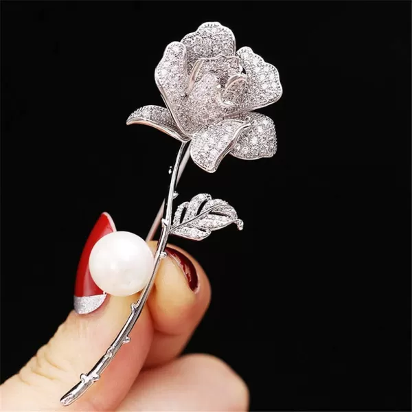 Rhinestone Flower Brooch Pin for Women Girls Fashion Dainty Crystal CZ Vintage Imitation Pearl Brooch Lapel Pin Dress Suit Accessories Jewelry Christmas Winter Birthday Holiday Unisex GiftsRhinestone Flower Brooch Pin for Women Girls Fashion Dainty Crystal CZ Vintage Imitation Pearl Brooch Lapel Pin Dress Suit Accessories Jewelry Christmas Winter Birthday Holiday Unisex Gifts