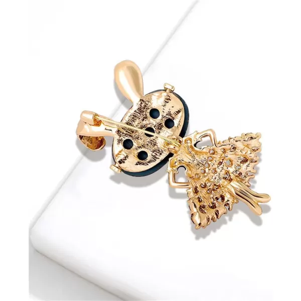 Rhinestone Lady Rabbit Brooch Pin for Women Girls Fashion Crystal Bunny Animal Brooches Lapel Pins Dainty Cute Christmas Graduation Honors Day Easter Jewelry Gift for Daughter Teacher StudentsBlue