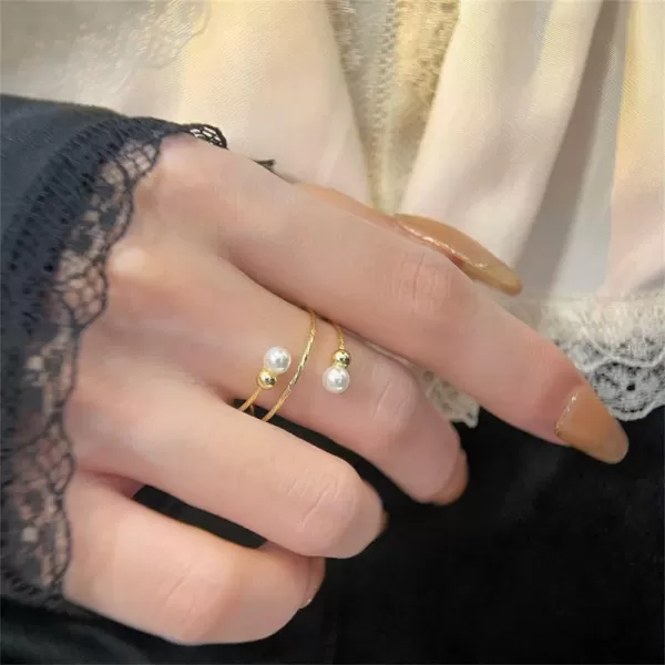 Shell Pearl Adjustable Open Wrap Ring 925 Sterling Silver 14K Gold Plated Stacking Statement Wedding Finger Rings for Women Girls Fashion Layered Comfort Fit Christmas Mothers Day Jewelry Gift for Girlfriend WifeShell Pearl Adjustable Open Wrap Ring 925 Sterling Silver 14K Gold Plated Stacking Statement Wedding Finger Rings for Women Girls Fashion Layered Comfort Fit Christmas Mothers Day Jewelry Gift for Girlfriend Wife