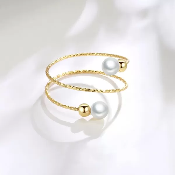Shell Pearl Adjustable Open Wrap Ring 925 Sterling Silver 14K Gold Plated Stacking Statement Wedding Finger Rings for Women Girls Fashion Layered Comfort Fit Christmas Mothers Day Jewelry Gift for Girlfriend WifeShell Pearl Adjustable Open Wrap Ring 925 Sterling Silver 14K Gold Plated Stacking Statement Wedding Finger Rings for Women Girls Fashion Layered Comfort Fit Christmas Mothers Day Jewelry Gift for Girlfriend Wife