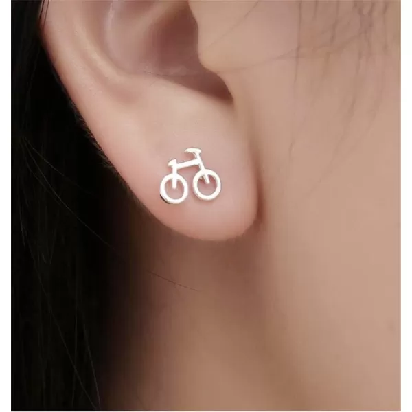 Small Bicycle Studs Earrings for Women Girls 925 Sterling Silver Cartilage Tragus Cute Bike Tiny Unique Safety Pin Earrings Hypoallergenic Post Fashion Personalized Unisex Jewerly Gift for Best FriendSmall Bicycle Studs Earrings for Women Girls 925 Sterling Silver Cartilage Tragus Cute Bike Tiny Unique Safety Pin Earrings Hypoallergenic Post Fashion Personalized Unisex Jewerly Gift for Best Friend