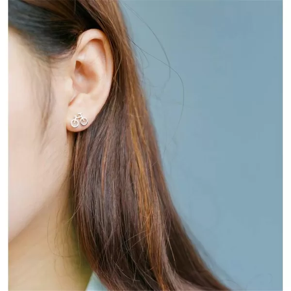 Small Bicycle Studs Earrings for Women Girls 925 Sterling Silver Cartilage Tragus Cute Bike Tiny Unique Safety Pin Earrings Hypoallergenic Post Fashion Personalized Unisex Jewerly Gift for Best FriendSmall Bicycle Studs Earrings for Women Girls 925 Sterling Silver Cartilage Tragus Cute Bike Tiny Unique Safety Pin Earrings Hypoallergenic Post Fashion Personalized Unisex Jewerly Gift for Best Friend