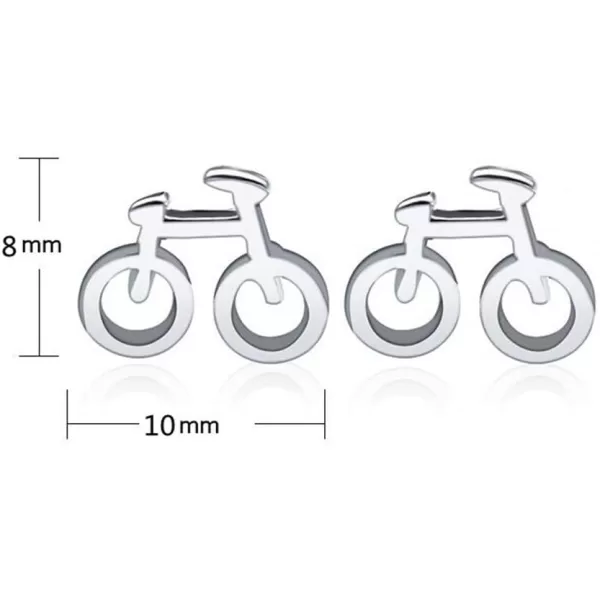 Small Bicycle Studs Earrings for Women Girls 925 Sterling Silver Cartilage Tragus Cute Bike Tiny Unique Safety Pin Earrings Hypoallergenic Post Fashion Personalized Unisex Jewerly Gift for Best FriendSmall Bicycle Studs Earrings for Women Girls 925 Sterling Silver Cartilage Tragus Cute Bike Tiny Unique Safety Pin Earrings Hypoallergenic Post Fashion Personalized Unisex Jewerly Gift for Best Friend
