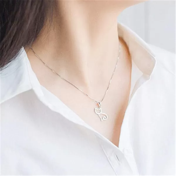 Sterling Silver Cat Necklace for Women Teen Girls Hypoallergenic Cute Animal Pet Hollow Kitten Pendant Necklaces Adjustable 18 Box Chain Dainty Jewelry for Daughter NieceSterling Silver Cat Necklace for Women Teen Girls Hypoallergenic Cute Animal Pet Hollow Kitten Pendant Necklaces Adjustable 18 Box Chain Dainty Jewelry for Daughter Niece