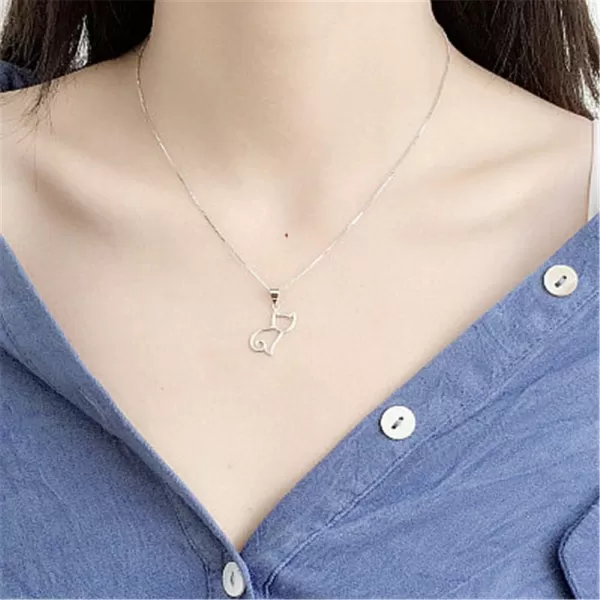 Sterling Silver Cat Necklace for Women Teen Girls Hypoallergenic Cute Animal Pet Hollow Kitten Pendant Necklaces Adjustable 18 Box Chain Dainty Jewelry for Daughter NieceSterling Silver Cat Necklace for Women Teen Girls Hypoallergenic Cute Animal Pet Hollow Kitten Pendant Necklaces Adjustable 18 Box Chain Dainty Jewelry for Daughter Niece