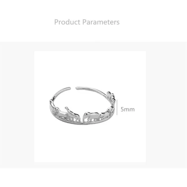 Sterling Silver Dinosaur Elephant Animal Migration Ring for Women Girls Best Friends Dragon Wildlife Family Expandable Knuckle Open Band Rings Adjustable Comfort Fit Unique Statement Jewelry GiftSterling Silver Dinosaur Elephant Animal Migration Ring for Women Girls Best Friends Dragon Wildlife Family Expandable Knuckle Open Band Rings Adjustable Comfort Fit Unique Statement Jewelry Gift
