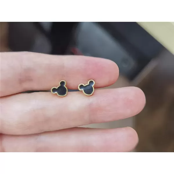 Tiny Black Mouse Earrings for Women Girls Sterling Silver Hypoallergenic 20G Barbell Small Screw Back Ball Piercing Studs Mice Silhouette Button Enameled Tragus PostTiny Black Mouse Earrings for Women Girls Sterling Silver Hypoallergenic 20G Barbell Small Screw Back Ball Piercing Studs Mice Silhouette Button Enameled Tragus Post