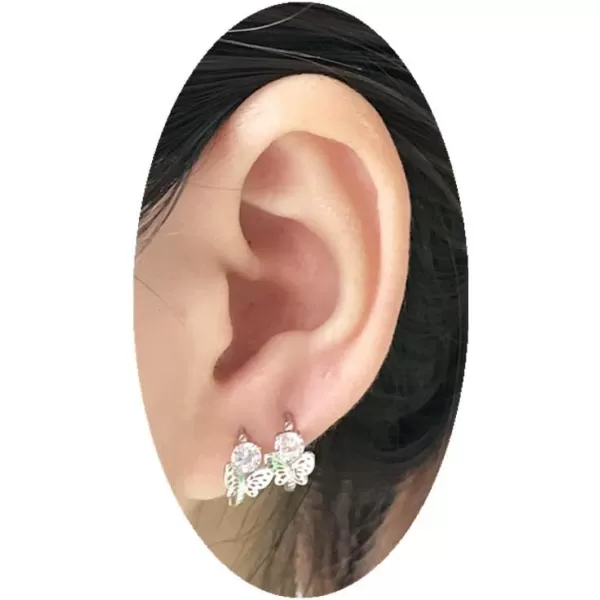 Tiny Filigree Butterfly Twisted Hoop Earrings for Women Teen Girls S925 Sterling Silver Charms Solitaire CZ Crystal Diamond Round Screw Thread Dangle Cuff Cartilage Earrings Hypoallergenic Huggie GiftTiny Filigree Butterfly Twisted Hoop Earrings for Women Teen Girls S925 Sterling Silver Charms Solitaire CZ Crystal Diamond Round Screw Thread Dangle Cuff Cartilage Earrings Hypoallergenic Huggie Gift