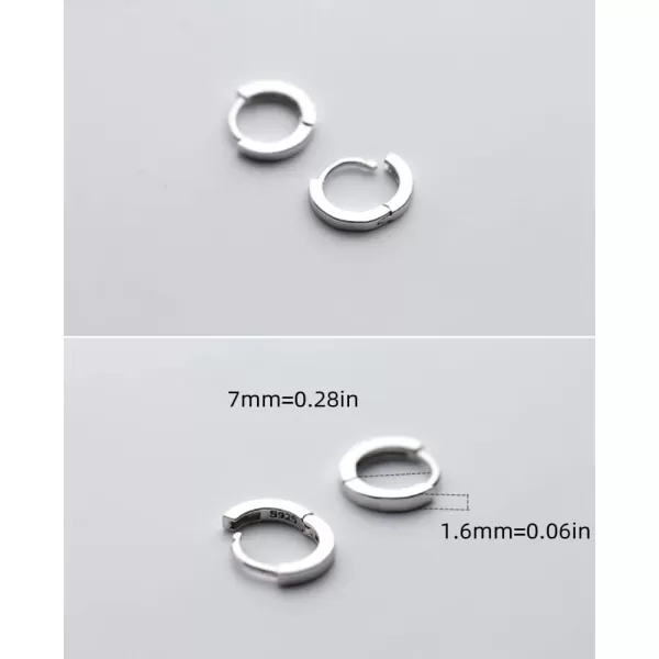 Tiny Small Hoop Sleeper Earrings 925 Sterling Silver with 18K White Gold Plated for Women Men Girls Cartilage Sensitive Ears Dainty Huggie HoopsTiny Small Hoop Sleeper Earrings 925 Sterling Silver with 18K White Gold Plated for Women Men Girls Cartilage Sensitive Ears Dainty Huggie Hoops