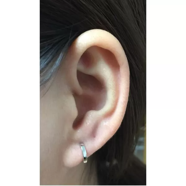 Tiny Small Hoop Sleeper Earrings 925 Sterling Silver with 18K White Gold Plated for Women Men Girls Cartilage Sensitive Ears Dainty Huggie HoopsTiny Small Hoop Sleeper Earrings 925 Sterling Silver with 18K White Gold Plated for Women Men Girls Cartilage Sensitive Ears Dainty Huggie Hoops