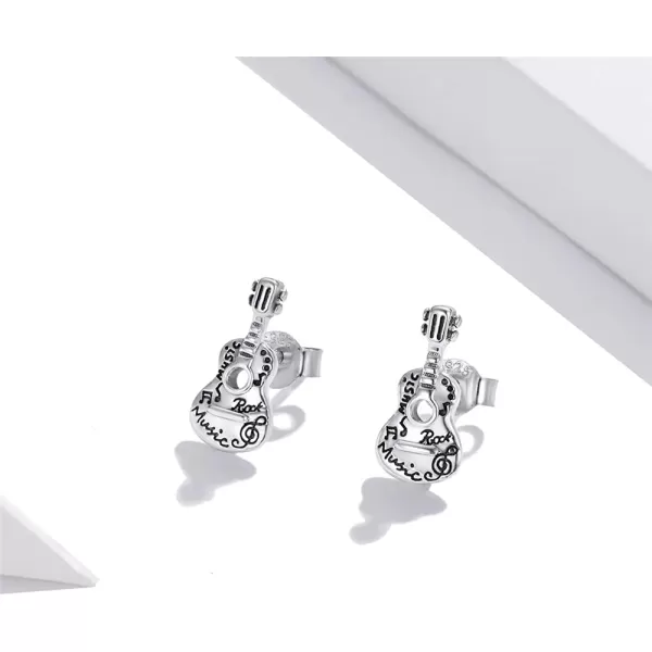 Vintage Music Guitar Earrings for Women Girls 925 Sterling Silver Hypoallergenic Small Cute Hollow Engraved Stud Cartilage Tragus Post Punk Rock and Roll Jewelry Gifts Birthday Christmas HolidayVintage Music Guitar Earrings for Women Girls 925 Sterling Silver Hypoallergenic Small Cute Hollow Engraved Stud Cartilage Tragus Post Punk Rock and Roll Jewelry Gifts Birthday Christmas Holiday