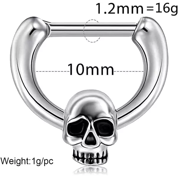 Vintage Skull 16G Stainless Steel Piercing Nose Ring Septum Hinged Segment Daith Small Hoop for Women Girls Tiny Cartilage Conch Tragus Stud Earring 5mm Hypoallergenic Body Pierced Jewelry 1 PCSVintage Skull 16G Stainless Steel Piercing Nose Ring Septum Hinged Segment Daith Small Hoop for Women Girls Tiny Cartilage Conch Tragus Stud Earring 5mm Hypoallergenic Body Pierced Jewelry 1 PCS