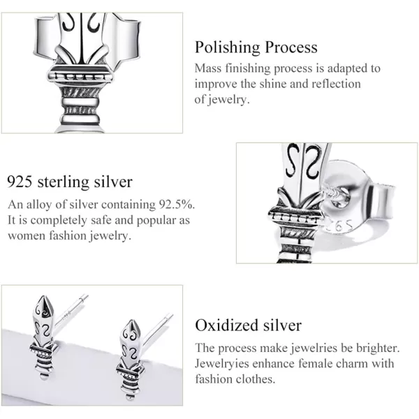 Vintage Small Dagger Stud Earrings for Women Girls 925 Sterling Silver Hypoallergenic Engraved Sword Studs Cartilage Tragus Post Pin Boho Dainty Halloween Holiday Christmas Jewelry Unique GiftsVintage Small Dagger Stud Earrings for Women Girls 925 Sterling Silver Hypoallergenic Engraved Sword Studs Cartilage Tragus Post Pin Boho Dainty Halloween Holiday Christmas Jewelry Unique Gifts
